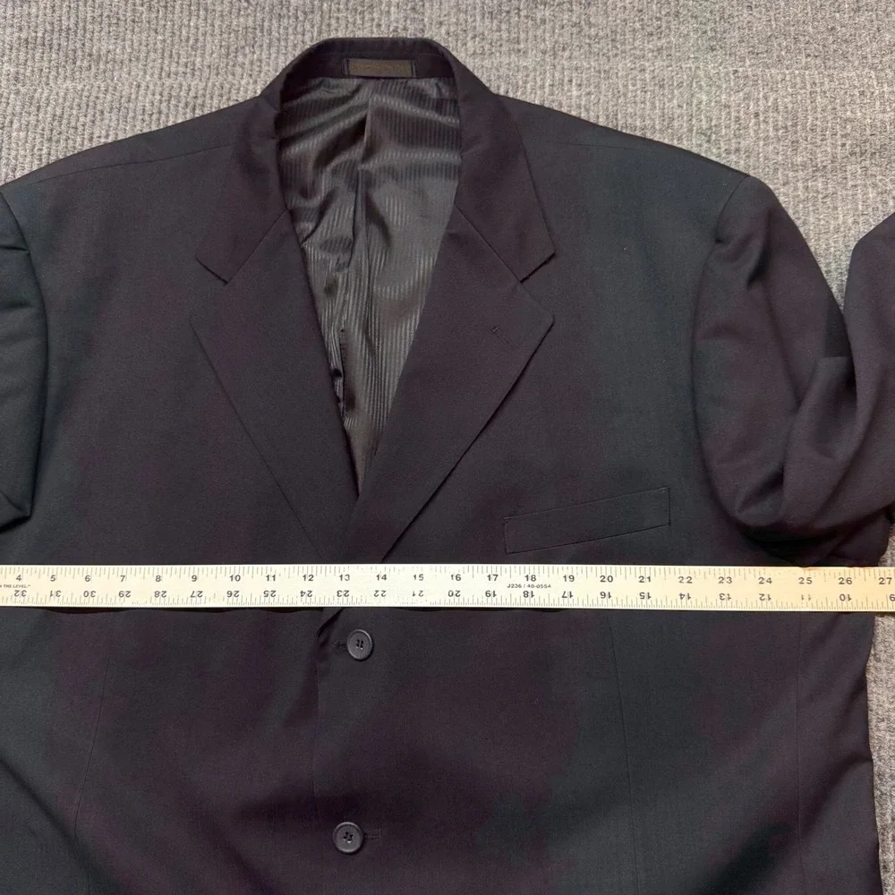 Vinci Blazer Sport Coat Mens 52L Navy Blue 3 Button Designed in Italy Jacket